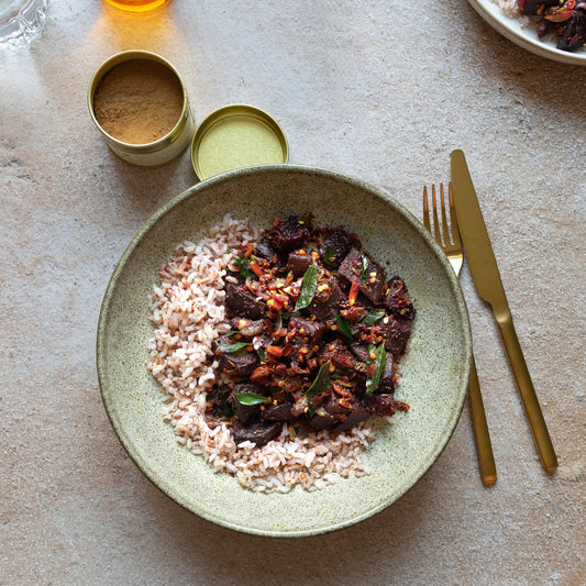 Recipe: Sri Lankan Beetroot Poriyal with Ceylon Cinnamon - Wunder Workshop