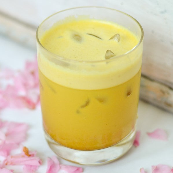 iced turmeric latte, golden mylk, iced golden mylk, turmeric latte