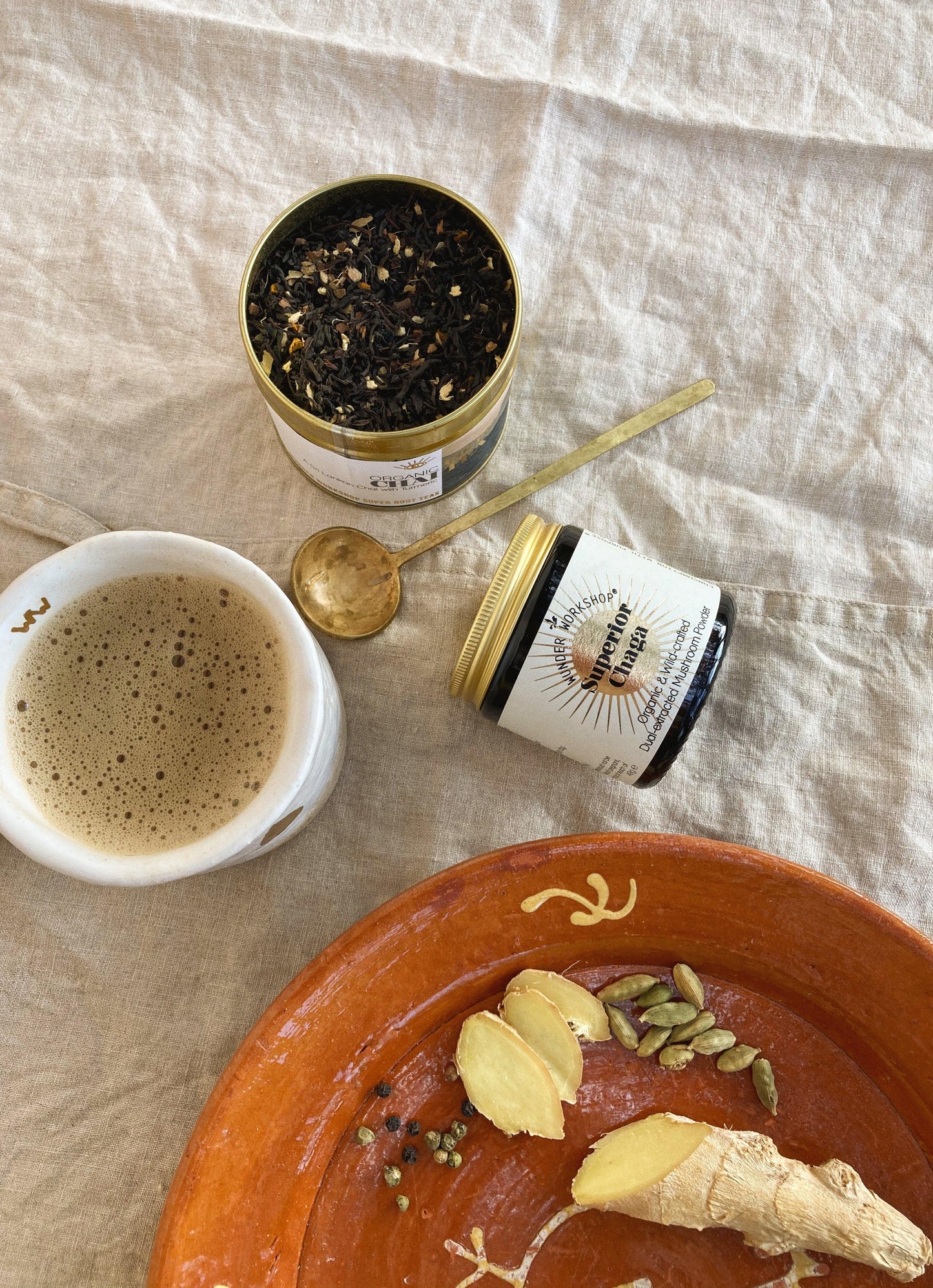 SUPERIOR CHAGA - Wild-Crafted, dual-extracted mushroom powder - Wunder Workshop